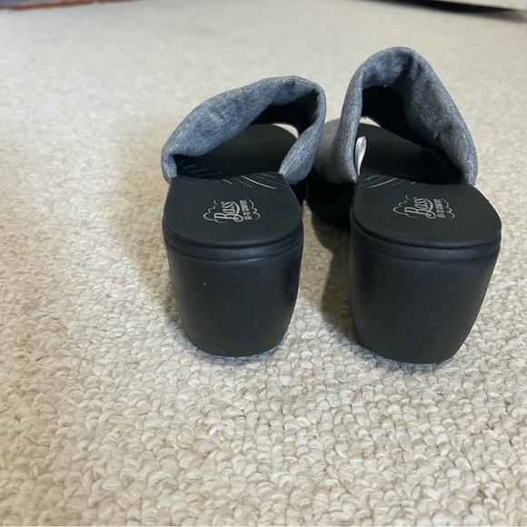 GH Bass Lite Mimi Go-To Comfort Wedge Sandal. Gray fabric on black wedge size 8 - Picture 4 of 9